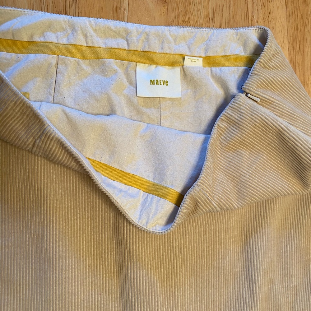 Maeve Anthropologie wide-wale corduroy skirt, L